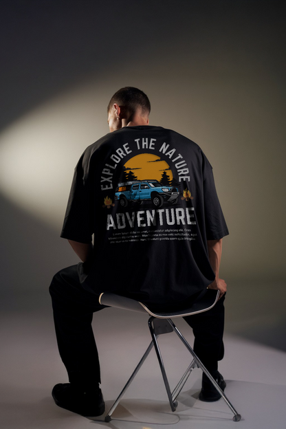 Adventure Oversized Black T-Shirt – Premium Streetwear